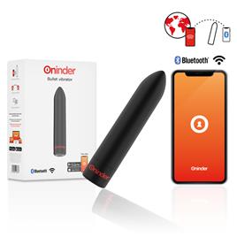 ONINDER - BERLIN BULLET VIBRADOR PRETO 9 MODOS 8,5 X 2 CM - APLICATIVO GRATUITO