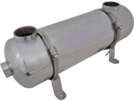 Permutador de Calor  Piscina (60 KW - Aço - 485 x 134 mm - Cinzento)