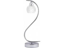 Candeeiro de Mesa  Alana (Prateado - G9 - 40 W - Cristal)