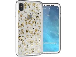 Capa  Glitter iPhone X, XS Dourado