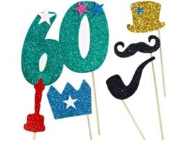 Acessório para Festa  Kit de Photocall Homens 60 anos (Tam: Único)