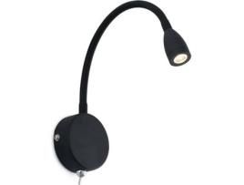 Aplique  Loke (Preto - LED - 3 W - Alumínio)