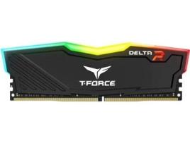 DIMM T-FORCE 2X4GB DDR4 3000MHZ CL16 DELTA RGB - BLACK