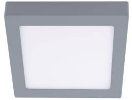 Candeeiro de Teto Embutida WONDERLAMP Extraplano Cuadrado (Cinzento - LED - 20 W - Alumínio - 22.5x3.5 cm)