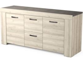 Aparador  Estoril Oak (Cinzento - MDF - 50x85x180 cm)