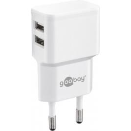 CARREGADOR SLIM 2 SAIDAS USB 5V - 2.4 A (BRANCO)