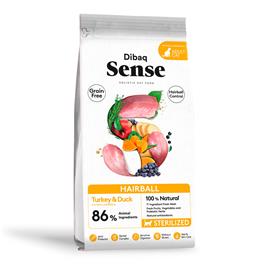Pienso Sense Grain Free Hairball de Pato y Pavo para Gatos 1.5 Kg