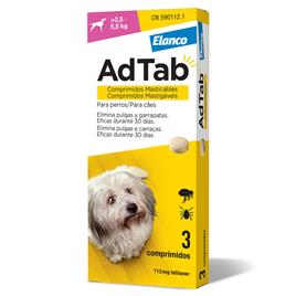 Comprimidos Mastigáveis Pulgas Cães 112 mg AdTab