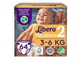 Fraldas Libero Newborn T2 3-6kg 64 Un