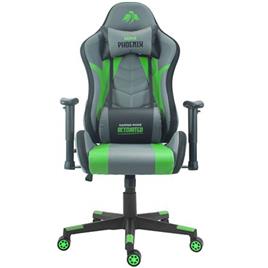 Cromad Silla Gaming Premium - Base de 350mm - Piston de Gas Clase 2 - Altura Regulable - Ruedas de Nailon de 60mm - Color Negro/