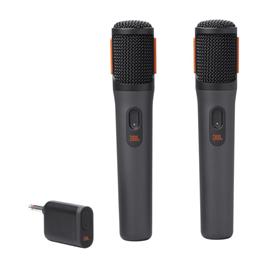 Kit 2 Microfones Sem Fios Para JBL Partybox II Preta