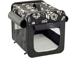 Transportadora para Gato KARLIE FLAMINGO Smart Top com Flores (Preto - 35 x 31 x 27 cm - Aço)