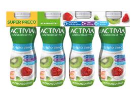 Iogurte Bifidus Activia Morango Kiwi 000% 8x155g