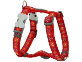 Peitoral para Cães  One Touch Style Paw Vermelho (1.5 x 30-48 cm)