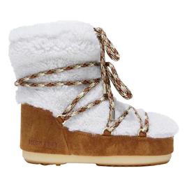 Moon Boot Lab69 Icon Light Low Shearling Snow Boots Beige EU 41-42 Mulher