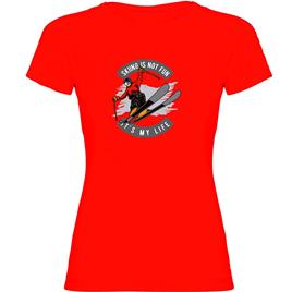 Kruskis Skiing Is Not Fun Short Sleeve T-shirt Vermelho L Mulher