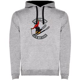 Kruskis Skiing Is Not Fun Bicolor Hoodie Cinzento L Homem