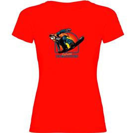 Kruskis Extreme Snowboarding Short Sleeve T-shirt Vermelho S Mulher