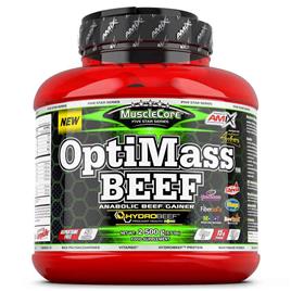 Amix Optimass Beef 2.5kg Protein Double Chocolate White Vermelho
