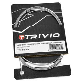 Trivio Mtb Stainless Brake Cable 20 Units Prateado 1.5 x 2000 mm