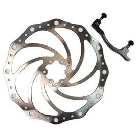 Ebc Mtb Mtbd160-203m Oversize Mtb Disc With Bracket To Manitou Forks Brake Disc Prateado