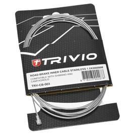 Trivio Road Stainless Brake Cable 20 Units Prateado 1.5 x 2000 mm