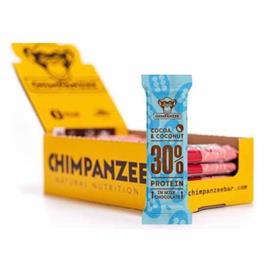 Chimpanzee Protein 50g Cocoa & Coconut Energy Bars Box 20 Units Transparente