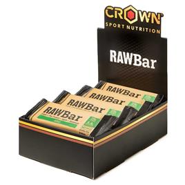 Crown Sport Nutrition Raw Vegan 50g Apple & Hazelnut Energy Bars Box 12 Units Dourado