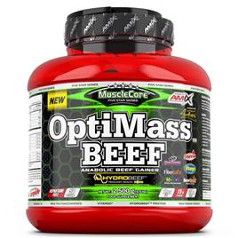 Amix Optimass Beef 2.5kg Protein Double Chocolate&toffee Vermelho