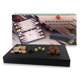 Aquamarine Black Series Professional Backgammon Set Board Game Castanho