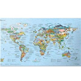 Awesome Maps Things To Do Before You Die Vinyl Map Colorido 146 x 86 cm