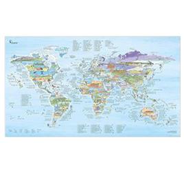 Awesome Maps Best Kitesurfing Spots In The World Vnyl Map Colorido 146 x 86 cm