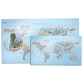 Awesome Maps Best Dive Spots In The World Vinyl Map Colorido 146 x 86 cm