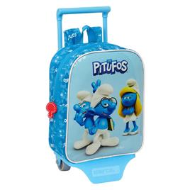 Safta Mini With Wheels Los Pitufos Backpack Azul