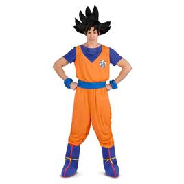 Viving Costumes Goku With Pants T -shirt Covers And Bracelets Costume Laranja XL