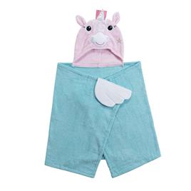 Zoocchini Unicorn Bath Cape Rosa