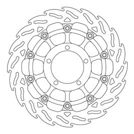 Moto-master Flame Triumph 113075 Right Front Brake Disc Prateado