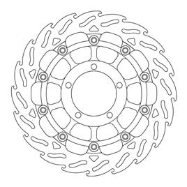 Moto-master Flame Triumph 113074 Left Front Brake Disc Prateado