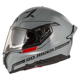 Nzi Go Rider Stream Solid Full Face Helmet Cinzento M