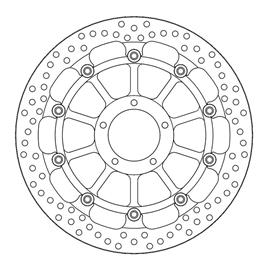 Moto-master Halo 113168 Front Floating Brake Disc Prateado
