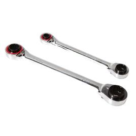 Bikeservice Ratchet Wrench 2 Pieces Prateado