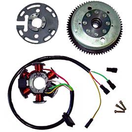 Kokusan 6 Polos 12v 85w Derbi/piaggio Starter Prateado