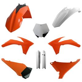 Polisport Off Road Mx Full Ktm Sx-f (11-12) Sx/xc/xc-f (12) Blanco Plastics Kit Laranja