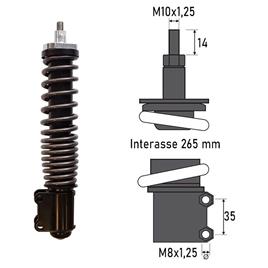 Bcr Piaggio Vespa Et2/et4 50/125 Cc Front Shock Prateado