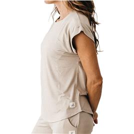 Ginadan Natural Short Sleeve T-shirt Cinzento S Mulher