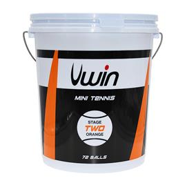 Uwin Stage 2 Tennis Ball Bucket Transparente 72 Balls