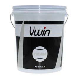 Uwin Team Tennis Ball Bucket Transparente 72 Balls