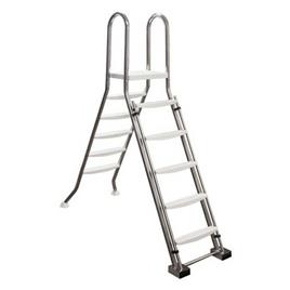Astralpool Aisi-304l Ø43 1.35m Safety Ladder 2x4 Steps With Platform For Above Ground Pools Prateado