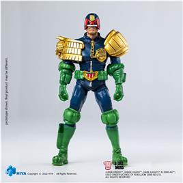 Hiya Toys 1/18 Exquisite Mini Judge Dredd Gaze Into The Fist Of Dredd 10 Cm 2000 Ad Figure Dourado