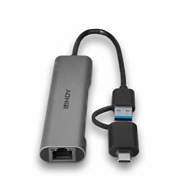Lindy Gen 1 Usb 3.2 Hub Prateado